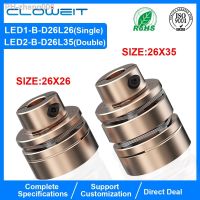 Flange Coupling LED D26L26/35 Flexible Motor Shaft Coupler Aluminium Diaphragms Universal Joint For 3D Printer Cardan Rc