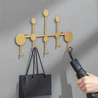 Creative Nordic Key Hooks Coat Rack โลหะเรขาคณิตติดผนังชั้นวางของไม้แขวนเสื้อสำหรับตกแต่งบ้านตะขอแขวนผนัง