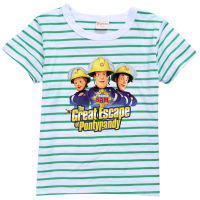 ฤดูร้อน fireman SAM เสื้อผ้าเด็กการ์ตูนนักผจญเพลิงเสื้อยืดเด็กทารกผ้าฝ้าย100 สาวลายเสื้อยืดแขนสั้น TEE