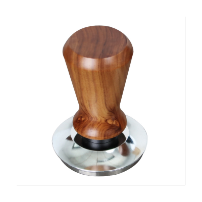 Coffee Tamper Wooden Handle Barista Espresso Maker Grinder Handmade Coffee Powder Hammer Tamper Ripple Base