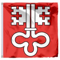 Switzerland Nidwalden Flag 120X120cm (4x4FT) 120g 100D Polyester Double Stitched High Quality Banner Free Shipping  Power Points  Switches Savers