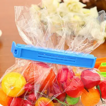 10pcs Food Sealing Bag Clips, Reusable Fresh Food Storage Tools Plastic  Sealer Clamp Snack Bread Seal Bag Home Kitchen Storage Clips