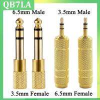 3.5mm Male to 6.5mm Female Jack Stereo Headphone Audio Adapter Home Connectors Adapter Microphone Audio Adapter QB7LA