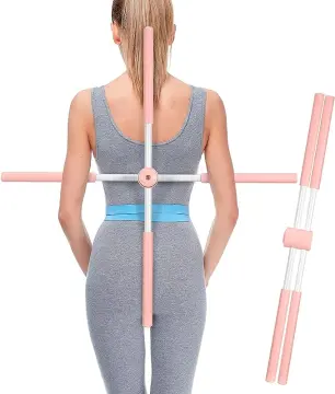 Full Back Straightener Posture Corrector for Adult and Child Yoga Sticks  Stretching Tool for Posture Humpback Correction Brace Adjustable (Color 