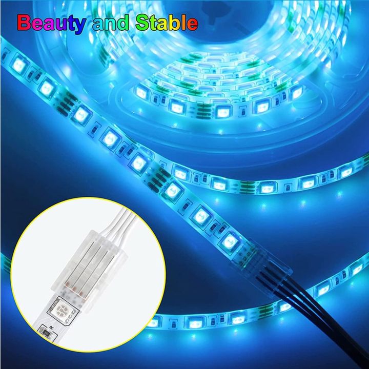5pcs-led-light-strip-connector-2-3-4pin-8mm-10mm-waterproof-wire-connector-for-smd-5050-single-color-multicolor-rgb-tape