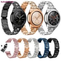 Suitable For 20Mm 22Mm Metal Strap Galaxy Watch 3 41/45Mm 42/46Mm Active 2 40/44Mm Diamond Stainless Steel Band 0506