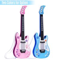 Kids Little Guitar with Rhythm Lights and Sounds Fun Educational Musical Instruments Electric Guitar Toy for Toddlers Children