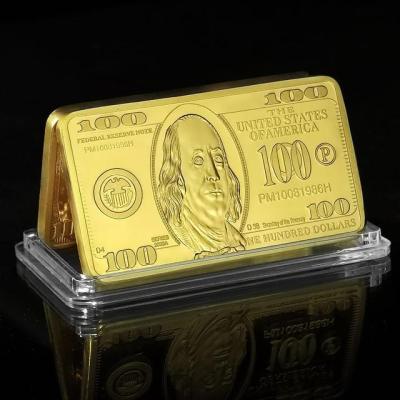 9ชิ้นแตกต่างกัน Usd 10000 1000ทองคำแท่ง500ดอลลาร์แท่งทอง24K โลหะอเมริกันทองคำแท่งชุบทอง Usd ปีใหม่