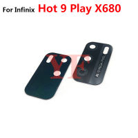 2ชิ้น untuk Infinix Hot 9 Play X680 X680C X680B Belakang Belakang Kamera Kaca Cover dengan Bahagian Pelekat Gam