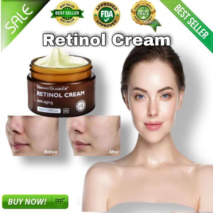 Natural VIBRANT GLAMOUR Retinol Anti Aging Whitening Face Cream Remove ...