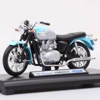 โมเดล1/18 Triumph Bonneville ขนาดจิ๋วแบบ2002ย้อนยุคคาเฟ่อาร์เอสรถมอเตอร์ไซด์ของเล่นรถจำลองของขวัญจักรยาน