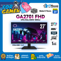 ?COOLER MASTER GA2701 ? GAMING MONITOR✅ขนาด 27" หน้าจอ IPS FHD ✅อัตรารีเฟรชหน้าจอ 100Hz ✅มีเทคโนโลยี Adaptive Sync