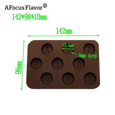 ；【‘； 1 Pc 3D Digital Cake Decorating Tools Chocolate Fondant Cake Desserts Silicone Molds Biscuits Cakes Pastry Kitchen Baking