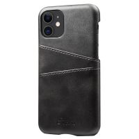 for iPhone Card Case Leather Wallet Case, Ultra-Thin PU Leather Back Cover Credit Card Holder-Black S10