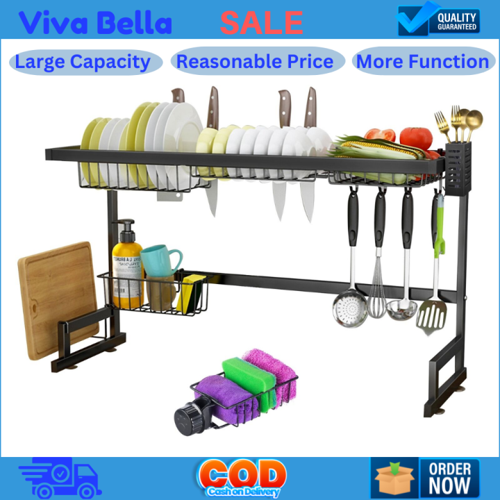 VIVA BELLA High Quality Kitchen Storage Organizer Space Saver Rack. Keep the Kitchen Tidy and