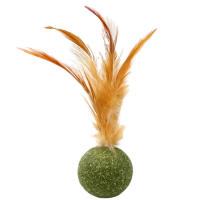 Catnip Ball Toy Kitten Feather Catnips Edible Ball Interactive Cat Toys Lick Chew Toy for Indoor Cat Toy Teeth Cleaning Relieve Cat Bad Mood cosy