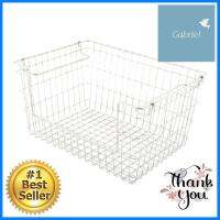 ตะกร้าสเตนเลสเหลี่ยมแบบเปิดหน้าซ้อนได้ M KECHSTACKABLE STAINLESS STEEL WIRE BASKET WITH SCOOPED FRONT KECH M **ด่วน ของมีจำนวนจำกัด**