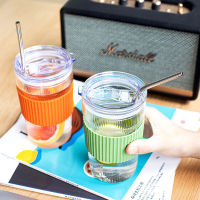 SENDIAN Japanese-style Glass Straw Cup Handmade Large-capacity Glass Water Cup 2021 New Office Household Water Ware Accessories