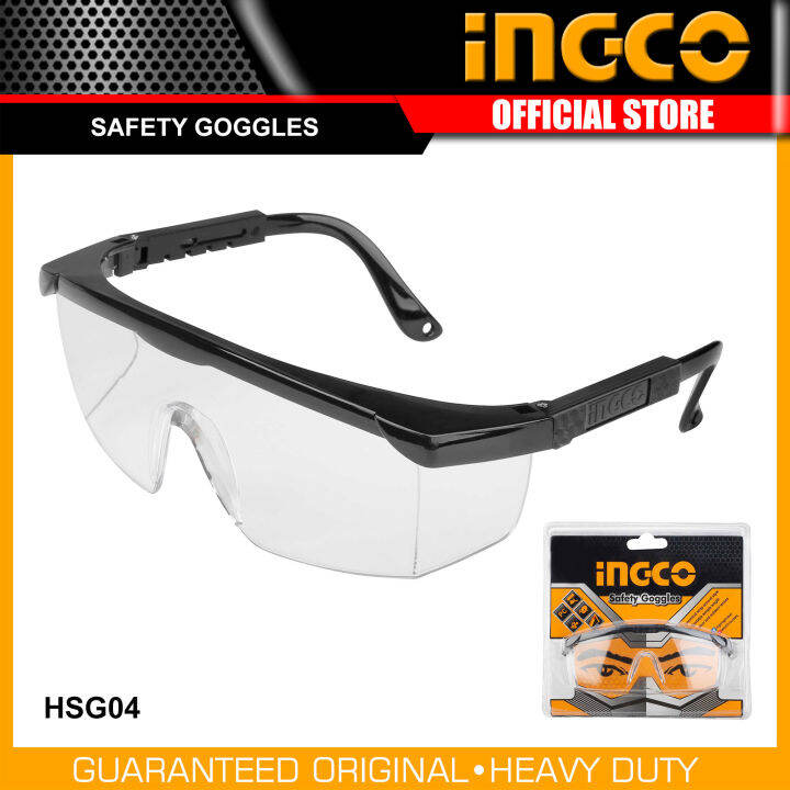 ingco-แว่นตากันสะเก็ด-ขาปรับเลื่อนได้-แว่นตานิรภัย-รุ่น-hsg04-safety-goggles