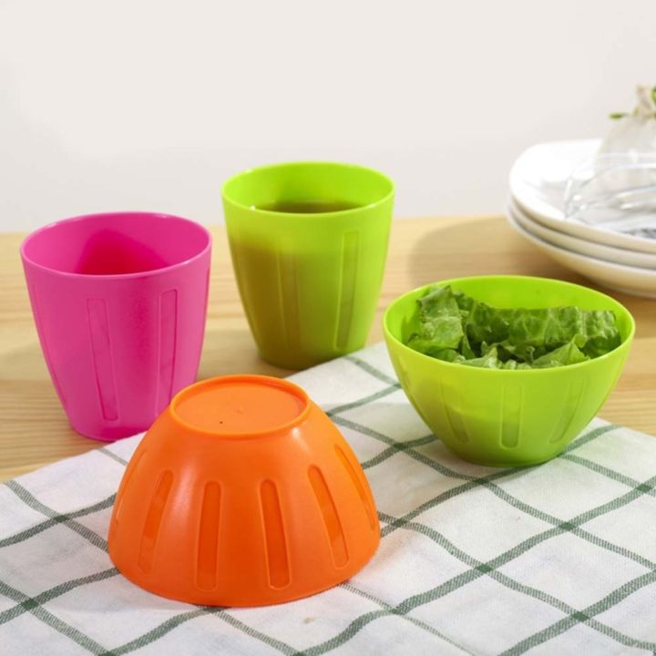 hot-qikxgsghwhg-537-6ชิ้นชามพลาสติกแบบพกพานำมาใช้ใหม่ที่มีสีสันชามปรุงรสสำหรับใช้ในครัวเรือนครัวใช้ในบ้าน