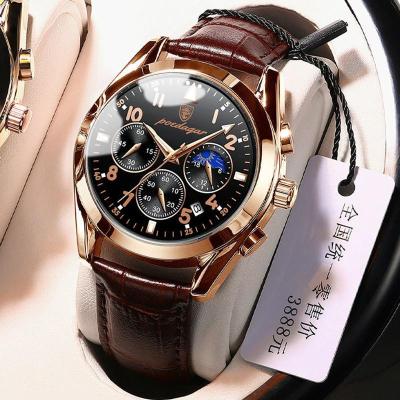2022 Men Watches New Fashion Waterproof Luminous Leather Top nd Luxury Mens Quartz Wristwatch Relogio Masculino