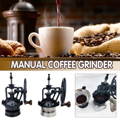 （HOT NEW） Retro WoodenCoffeeGrinder เหล็กหล่อชิงช้าสวรรค์เครื่อง HomeAdjustable Coffee Mill Maker J8m1