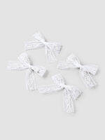 Cider 4pcs Bow Lace Decor Hair Clip