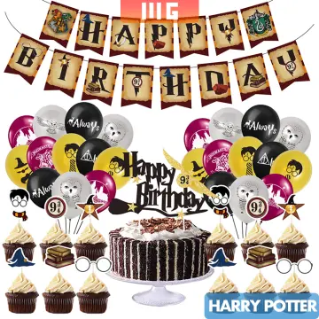 Magical Potter Wizard Harry Birthday Party Supplies,Wizard Potter Birthday Party Decorations Set for Kids