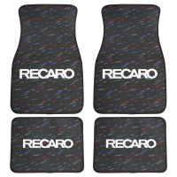 4Pcs RECARO Le Mans Confetti ผ้า Plush พรมพรม Anti-Slip พรมปูพื้น JDM รถ Mats Pad Protector888