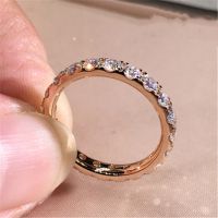 [COD] Factory direct sales and female simple round diamond ring full circle design zircon row dropshipping