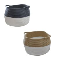 Cotton Woven Storage Bucket Foldable Large Simple Kids Room Decoration Toy Clothing Storage Basket