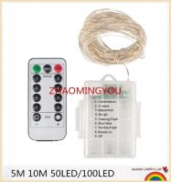 [Hot K] YON 1PCS 5M 10M 20M 50/100 LED ทองแดงลวดหลอดไฟประดับแบบสายโคมไฟนางฟ้า3AA กล่องแบตเตอรี่รีโมทคอนโทรลงานแต่งงานเทศกาล