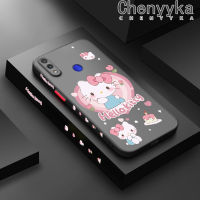 เคสลายการ์ตูนสำหรับ Xiaomi Redmi โน๊ต7 Note 7 Pro Note 7S Note7ลายการ์ตูน Hello Kitty แฟชั่นแบบบางเคสแข็งกันแรงกระแทกขอบปลอกซิลิโคนนิ่มคลุมทั้งหมดเคสป้องกันเลนส์กล้อง