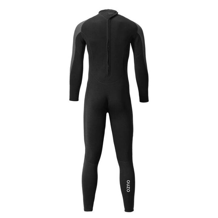 OUZO 1.5MM Neoprene Wetsuit Men OnePiece Suits Keep Warm Surf Scuba