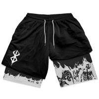 Y2K Summer Men Streetwear Anime High Waist Oversize Breathable Gym Short Pants Training Fitness Workout Track Shorts Clothes