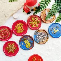 Wax Seal New Merry Christmas Jingle Bell Snowflakes Santa Claus Deer Socks Christmas Gifts Vintage Sealed Wax Seal