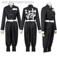 โมเดลอะนิเมะ Demônio Slayers Traje Kimetsu No Yaiba Uniforme Preto Equipe Unisex Roupas Jaqueta Top E Calas