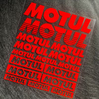 MOTUL Voiture Autocollants สติกเกอร์ติดรถยนต์แบบสะท้อนแสงสีแดงหมวกกันน็อคกันน้ำสติ๊กเกอร์ลอกติดรถหน้าต่างหน้าต่าง16ชิ้น/เซ็ต