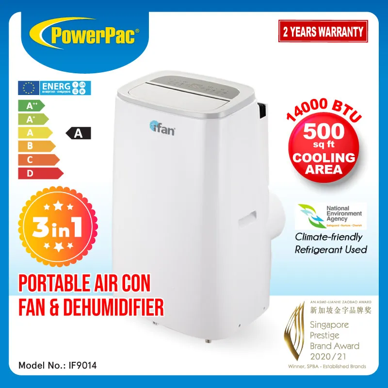 iFan 3IN1 Portable Aircon 14000 BTU / Portable Air Conditioner / Fan /  Dehumidifier Cools up to 500 sq. ft. (IF9014) | Lazada Singapore