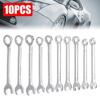 Mayitr 10pcs Professional Mini Combination Wrench Spanner Set Closed End 4-11mm Open End 4.5-10 Metric Small With Hook