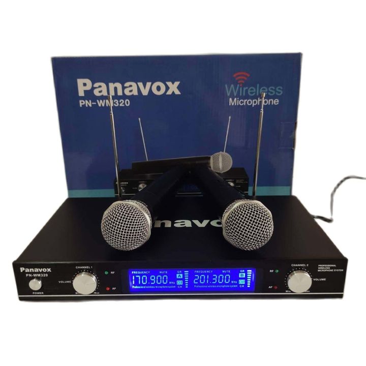 panavox-ไมโครโฟนไร้สาย-ไมคู่-wireless-microphone-ยี่ห้อ-panavox-รุ่น-pn-wm320