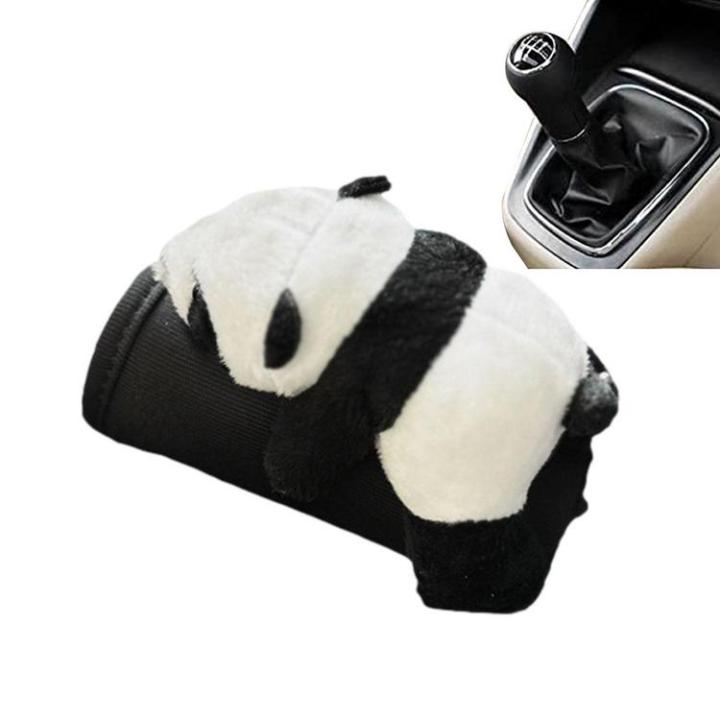 car-shift-knob-cover-car-shifter-protector-cartoon-panda-handbrake-cover-wear-resistant-universal-gear-shift-cover-for-cars-suvs-decoration-automotive-accessories-here