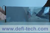 DfLabs 297mm * 210mm A4 SIZE SAMPLE DARK GRAY Self-adhesive Smart Switchable Glass Film for rear projection screen film