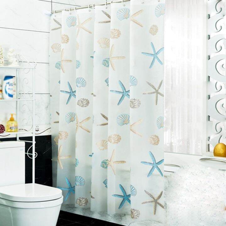 modern-shower-partition-seaside-style-waterproof-curtain