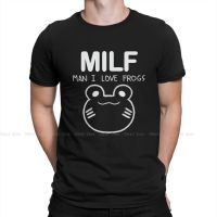 Man I Love Frogs Plain Men T Shirt Milf Funny Meme Vintage Tee Shirt Short Sleeve Crew Neck T-Shirt Graphic Printed Clothing