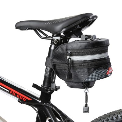 Bicycle Bag Mountain Bike Storage Saddle Bag Waterproof Reflective Cycling Seat Tail Rear Pouch Large Capacity MTB Accessories Power Points  Switches