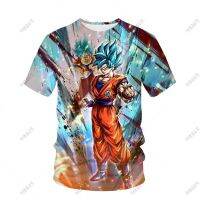 2023 Dragon Ball Summer Fashion 3D Print T-shirt Mens Casual O-Neck Short Sleeve Fashion T-shirt Street Fashion Cool Top