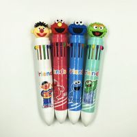 【▼Hot Sales▼】 gong25258181584814 4ชิ้นปากกาลูกลื่น12สี0.7มมการ์ตูนอะนิเมะ Sesame Street Friends ปากกาน่ารักใช่ปากกาเครื่องเขียนอื่นๆ