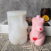 BT0071 NEW Naked Nude Girl Female Figure Curvy Body Candle Mould 3D Woman Torso Silicone Mold to Cancer Countil