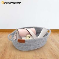 Cotton Linen Storage Basket Laundry Organizer Desktop Storage Basket With Handle Clothing Storage Bucket Storage Accessories